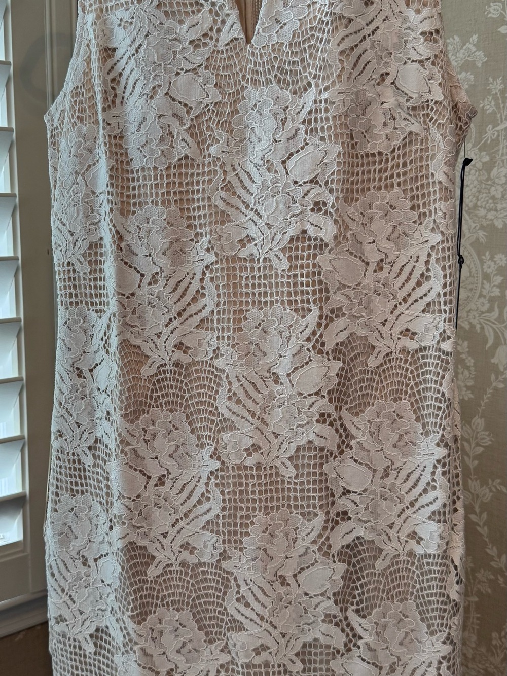 Vince Camuto lace shift dress in ivory
